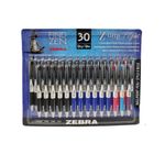 ZEBRA Z GRIP FLIGHT BALLPOINT PEN, PACK OF 30