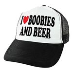 Joke Hat I Love Boobies and Beer Hat Summer Gifts Gag Gifts for Men Women Humorous Gifts Trucker Hat