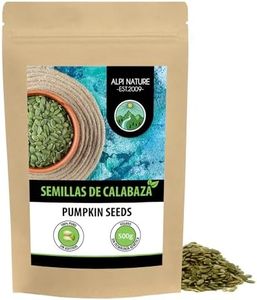 Semillas de calabaza crudas (500g), pipas de calabaza peladas, naturales y sin sal, de cultivo controlado