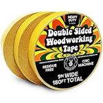 3 Pk Double Stick Tape Double Sided Woodworking Tape 1" inch Wide Wood Tape for Woodworkers CNC Machines Routing Templates Strong Heavy Duty 60 Feet Each (180FT Total)