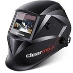 Auto Darkening Welding Helmet, ARCCAPTAIN True Color Solar Powered Welding Hood with 4 Arc Sensor, 1/1/1/1 Optical Clarity and Adjustable Shade 9-13 Welder Mask for TIG MIG Arc Weld Grinding