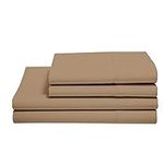 4PC Sheets for RV's & Campers, 15 Inch Deep Pocket, 600TC-Taupe, 48"x75" RV Three Quarter.