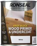 Ronseal Knot Block Wood Primer and Undercoat White 750ml