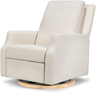 Namesake Crewe Recliner and Swivel Glider in Ivory Boucle with Light Wood Base, Greenguard Gold Certified
