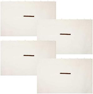 Sunnydaze Gazebo 4-Piece Sidewall Set - Outdoor 80 Inches Tall x 103 Inches Wide Polyester Fabric Gazebo Curtains Only - Provides Shade and Privacy - Replacement Sidewall Set - Cream