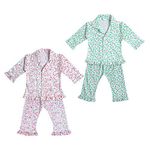 superminis Girls Cotton Printed Pajama Set Night Suit Pack Of 2 (50119-Smsins21_Multicolour_12 Months-18 Months), 12-18 months