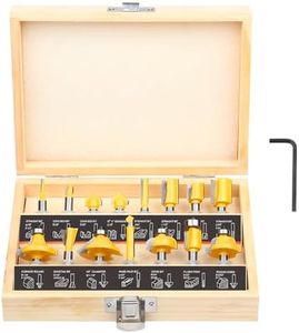 Router Bits Set 1/4 Inch Shank - BAIDETS 15 Pieces 1/4" Tungsten Carbide Router Bits, Woodwork Tools