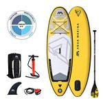 Aqua Marina Vibrant Youth, Inflatable Stand Up Paddle Board (iSUP) Package, 244 cm Length, Yellow