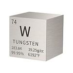 PFCKE Tungsten Cube Metal Density Cubes Pure Metal High Density Element Cube for Element Collections Lab Experiment Periodic Table Collection DIY Teacher Science Creative Gift（Tungsten，1 Inch）