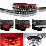 LivTee 60 Inch LED Truck Tailgate Light Bar Strip Super Bright Tail Brake Backup Reverse Turn Signal Running Lights for Pickup Trailer SUV RV VAN Car Towing Vehicle, Red/White