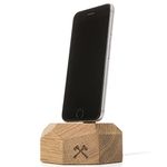 Woodcessories - EcoDock - Wooden iPhone Dock - Premium Design Docking Station, Tray for All Apple Lightning iPhones Made of Solid, FSC Certified Wood (Oak)