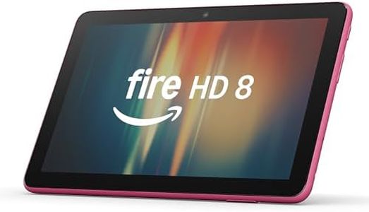 New Amazon Fire HD 8 tablet, 8” HD Display, 3GB memory, 32GB, designed for portable entertainment, Hibiscus, (2024 release)