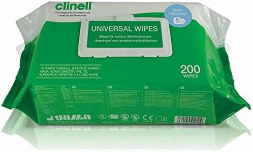 Gama Clinell Antibacterial Hygiene Wipes, 200 Count