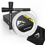 ATHVERV Pvc Adjustable Skipping Rope For Men, Women & Kids Speed Jump Exercise Workout Weight Loss (Peaceblack And White)