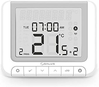 Salus RT520 Boiler Plus Compliant Programmable Room Thermostat, Wire Programmer with Large Display, White