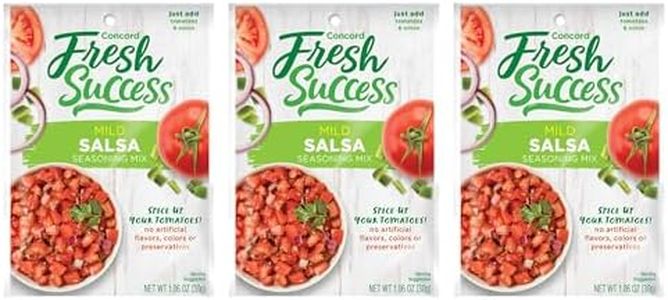Concord Foods Mild Salsa Mix, add to Fresh Homemade Salsa, Easy to Make Medium Salsa | Ideal for Chips, Tacos & Dips | Authentic Mexican Taste at Home, 1.06 Ounce Pouches Pack of 3