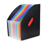 SAYEEC 13 Pockets Desk Vertical Expanding File Organizer Accordion File Folder Letter Size A4 Expandable Magazine Holder Stand Documents Divider Rainbow Space Saver for Office Home Class Storage