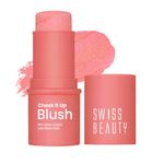 Swiss Beauty Cheek It Up Blush for Cheeks|Lumi-Matte Finish | Lightweight | Easily Blendable | With Jojoba Oil | Shade- Mood Lifter Coral, 8g