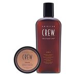 American Crew Regimen Pomade Duo, Hair Gifts For Men With 3-in-1 Shampoo, Conditioner, Body Wash & Pomade for Styling (2 x Full Size)