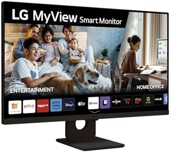 LG 27SR50F-B - Smart monitor, 27 Pulgadas, IPS, Full HD de 16:9 webOS23, bluetooth, altavoces y mando a distacia, 2x HDMI, 2xUSB, Negro