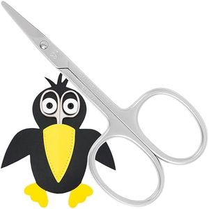 3 Swords Germany – Baby Nail Scissors Safety Scissors for Children/Babies/todddlers/Infants with Funny Bird case 'Corbi' - Stainless Steel Brand Quality Made in Germany (555)