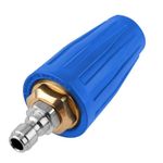 Rotating Turbo Nozzle Universal for Water Pressure Washer, Nozzle for Pressure Washers, 4000 Psi Pressure Washer Nozzle Calibre 1,311 mm, Use a 1/4 Inch Quick Connector Turbo Washer (Blue)