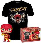 Funko POP! & Tee: DC - The Flash - S - DC Comics - T-Shirt - Clothing with Vinyl Collectible Figure - Gift Idea - Toy and Short Sleeve Top for Adults Men and Women - Official Merchandise