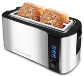 Elite Gourmet ECT-3100 Maxi-Matic 4 Slice Long Toaster with Extra Wide Slot for Bread, Croissants, and Buns, Reheat, Cancel and Defrost, 6 AdjCatable Toast Settings, Stainless Steel