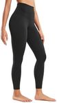 CRZ YOGA Super High Waisted Butterluxe Yoga Pants 25 Inches - Buttery Soft Workout Leggings for Women Over Belly Black Medium