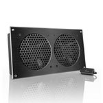 AC Infinity AIRPLATE S7, Quiet Cooling Fan System with Speed Control, for Home Theater AV Cabinet Cooling