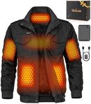 Men Heated Jacket Graphene Battery Pack Included 12v Sherpa Fleece Outdoor Work Large Tall Extra 5x Snowmobile Glamping Overlanding Extremely Cold Weather Balck Apparel Pants Vest Best Gifts 5XL
