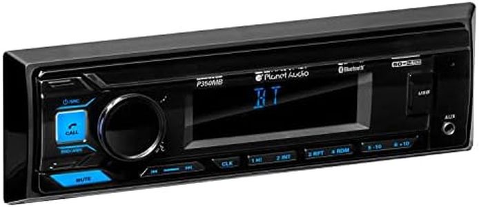 Planet Audio P350MB Car Audio Stereo System - Single Din, Bluetooth Audio and Hands-Free Calling, MP3, USB Audio, USB Charging, AUX Input, AM/FM Radio Receiver, No CD Player