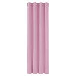 Deconovo Nursery Curtain Short Curtain Thermal Insulated Blackout Curtain Ring Top Curtain for Bedroom 52"x 54" Pink 1 PANEL