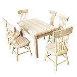 Wood 1/12 Dolls House Mini Dining Room Table Furniture Toys Gifts