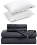 Bedsure Pillows Queen Size Set of 2 Bundle Queen Sheet Set Grey