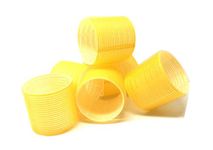 APOEM 6 Pack Super Jumbo Self Grip Hair Rollers Pro Salon Hairdressing - Big Curlers Create Volume For Long Hair (Yellow)