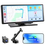 Avylet 8.1" Wireless Car Stereo for Apple Carplay & Android Auto, Portable Carplay Screen for Car, Reversing Backup Camera, OTA Upgrade, GPS Navigation/Voice Control/Mirror Link/Bluetooth/AUX/FM