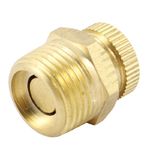 Sourcingmap G3/8 16mm Male Threaded Air Compressor Part Brass Tone Security Water Drain Valve