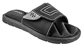 IZOD Men's Memory Foam Sandal, Velcro Adjustable Sport Slide, Size 7 to 12