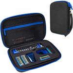 ProCase Hard Travel Case for Man Gillette Styler Beard Trimmer, Carrying Organizer Storage Bag for Blade Refills, Charging Cord, Hair Clippers Electric Body Shaver Razor Accessories -Black(Case Only)