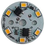 Khodiyar Online Store 3 watt DOB (Driver on Board) MCPCB or LED Bulb Raw Material (Warm White, Pack of 50).