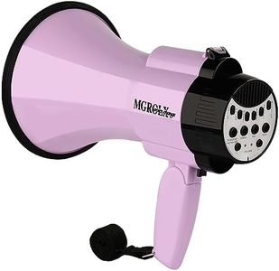 MGROLX 30w Megaphone Bullhorn | Loud Speaker w/ 6 Different Sound Effects | Built-in Bluetooth Mode, Siren and Recording | Voice Changer Function for Outdoor Sports(Purple)