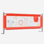 LuvLap Bed Rail Guard for Baby/Kids Safety, 180cm x 72 cm(6ft x 2.3ft), Portable & Foldable, Baby Safety Essential, Adjustable Height, Attractive Cartoon Prints, fits All Bed Sizes (Red - Printed)
