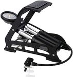 Niyam Metal Double Cylinder Portable Foot Pump Air Tyre Inflator with Pressure Gauge for Car Tyres, Bicycle Tyres, Bike Tyres, Motorcycle Tyres, Balls (Black)