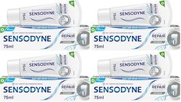 Sensodyne Sensitive Whitening Toothpaste, Repair & Protect Whitening 75 ml (Pack of 4)