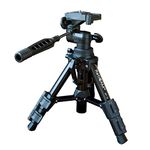 RetiCAM Tabletop Tripod with 3-Way Pan/Tilt Head, Quick Release Plate & Carrying Bag - MT01, Aluminum, Black