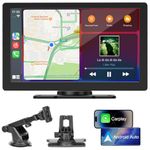 AKOFIC 9 Inch Carplay Screen, Wireless Car Stereo Compatible Apple Carplay & Android Auto, Portable Touchscreen Car Video Player, Car Audio Receivers with GPS Navigation, Mirror Link, Bluetooth, FM