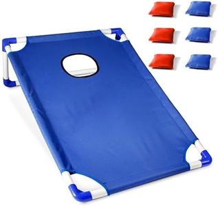 Morelian Portable Cornhole Set with 1 Cornhole Game Board and 6 Bean Bags for Yard Toss Game