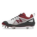 New Balance Women's Fresh Foam Velo V2 Metal Softball Shoe, Maroon/Black/White, 7