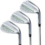 POSSOT 3 PCS Wedge Set or Individual Golf Wedges, Available in 56° Sand Wedge for Man and Woman Right Hand with Rubber Grip, Sliver.